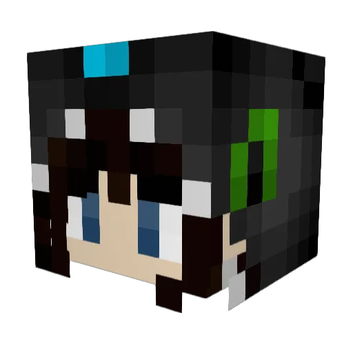 Kitkvt8 Minecraft avatar head, 3D render
