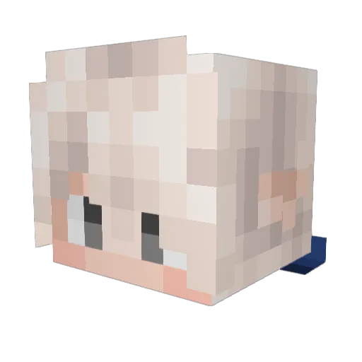 Kitleif Minecraft avatar head, 3D render