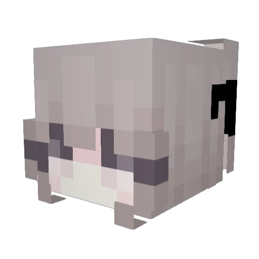 Kitmy Minecraft avatar head, 3D render