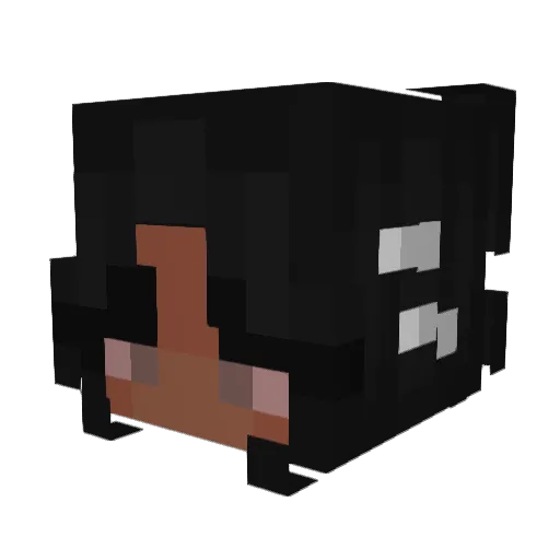 Kitneve Minecraft avatar head, 3D render