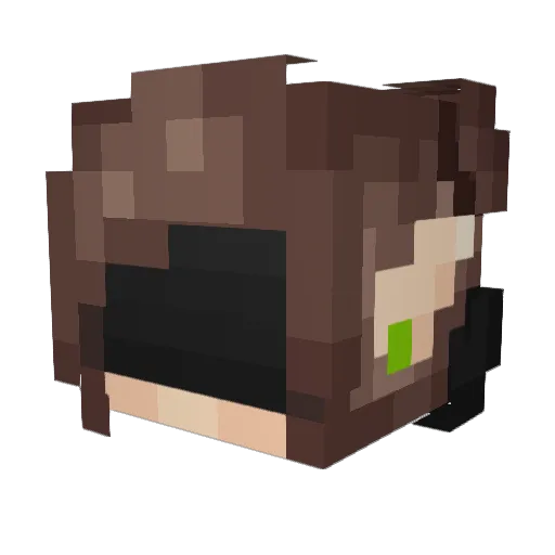 Kitobishi Minecraft avatar head, 3D render