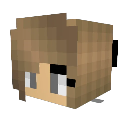KitofKat Minecraft avatar head, 3D render