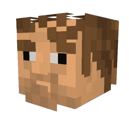 KitolloX Minecraft avatar head, 3D render