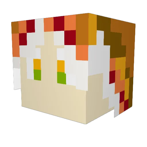 Kitorii1 Minecraft avatar head, 3D render
