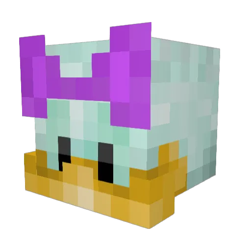 Kitoulie Minecraft avatar head, 3D render