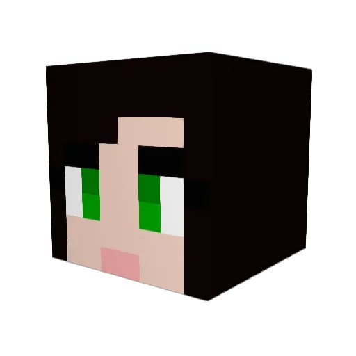 Kitrat Minecraft avatar head, 3D render
