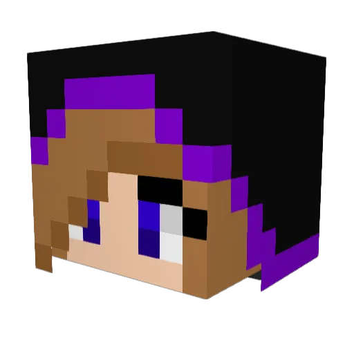 Kitri424 Minecraft avatar head, 3D render