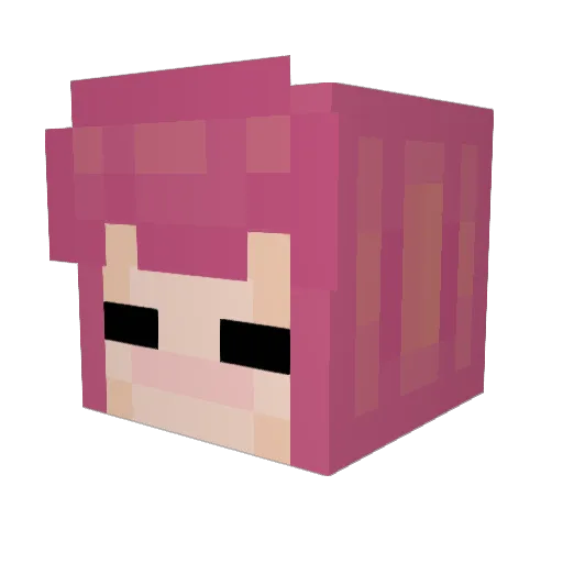 Kitrid Minecraft avatar head, 3D render
