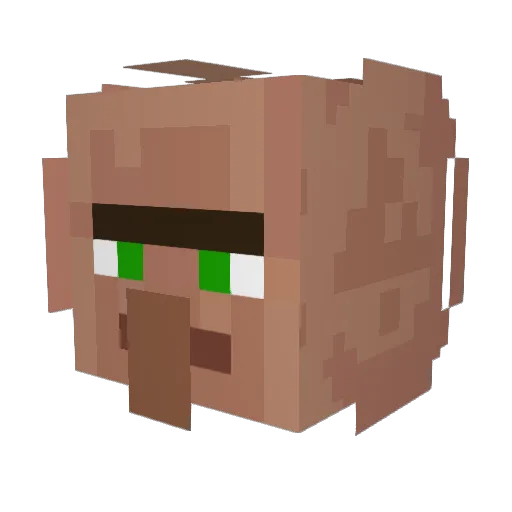 Kitschikuh Minecraft avatar head, 3D render