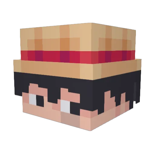 Kitsu680140 Minecraft avatar head, 3D render