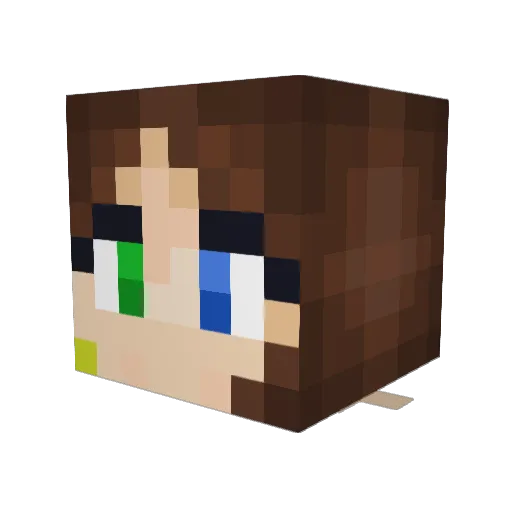 KitsuYuki Minecraft avatar head, 3D render