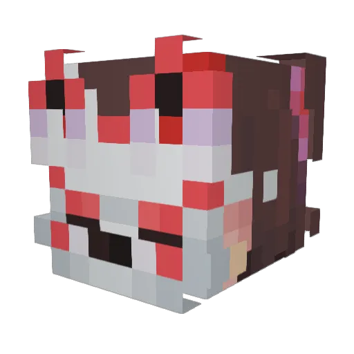 Kitsu_Nex Minecraft avatar head, 3D render