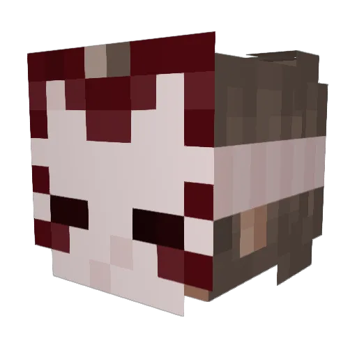 Kitsune017 Minecraft avatar head, 3D render