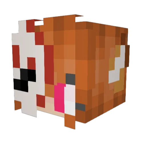 Kitsune241 Minecraft avatar head, 3D render
