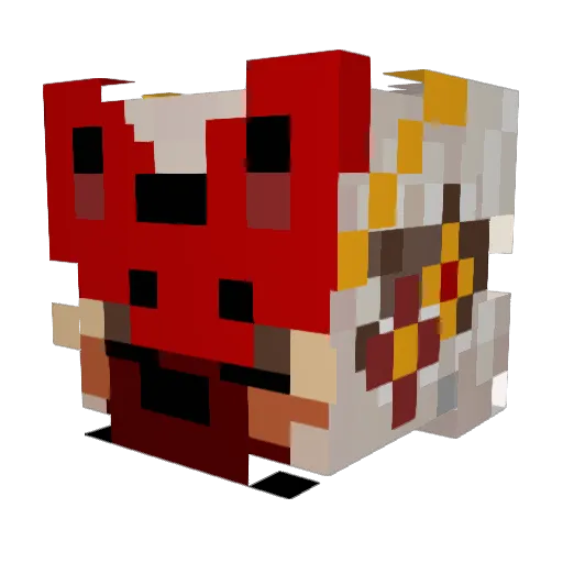 KitsuneGaming1 Minecraft avatar head, 3D render