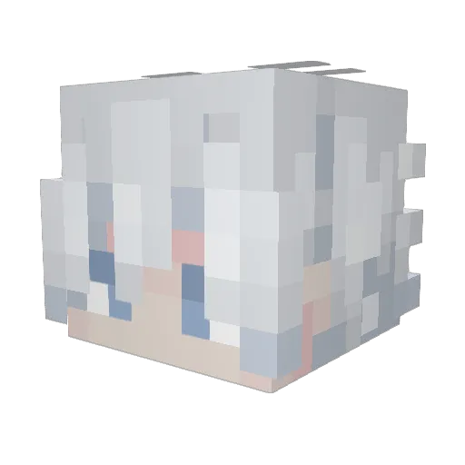 KitsuneID Minecraft avatar head, 3D render