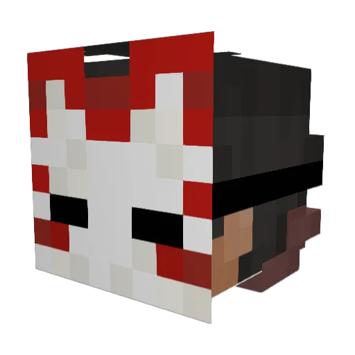 KitsuneIV Minecraft avatar head, 3D render