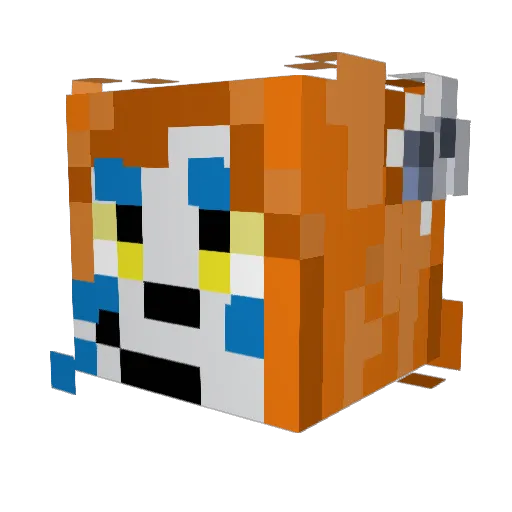 KitsuneKarnage Minecraft avatar head, 3D render