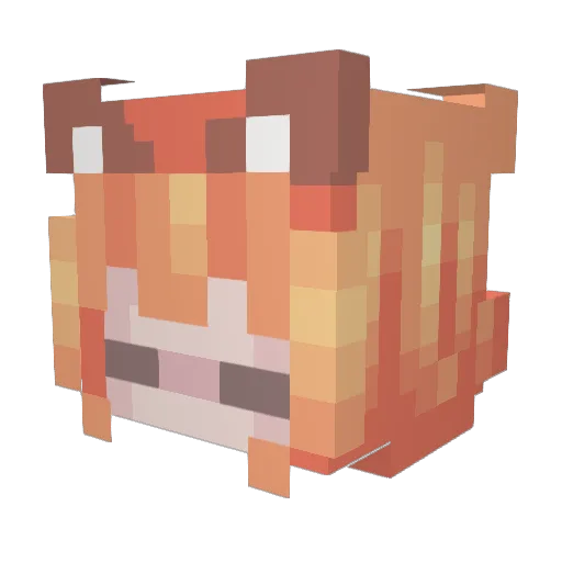 KitsuneOperator Minecraft avatar head, 3D render