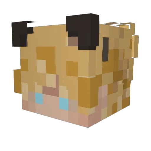 Kitsune_510 Minecraft avatar head, 3D render