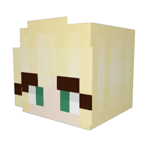 Kitsune_Banzai Minecraft avatar head, 3D render