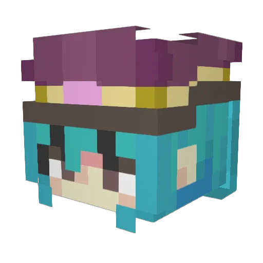Kitsune_Crossi Minecraft avatar head, 3D render