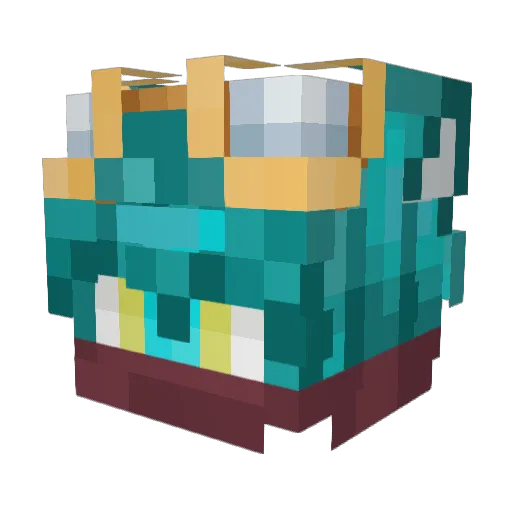 Kitsune_FoxTail Minecraft avatar head, 3D render