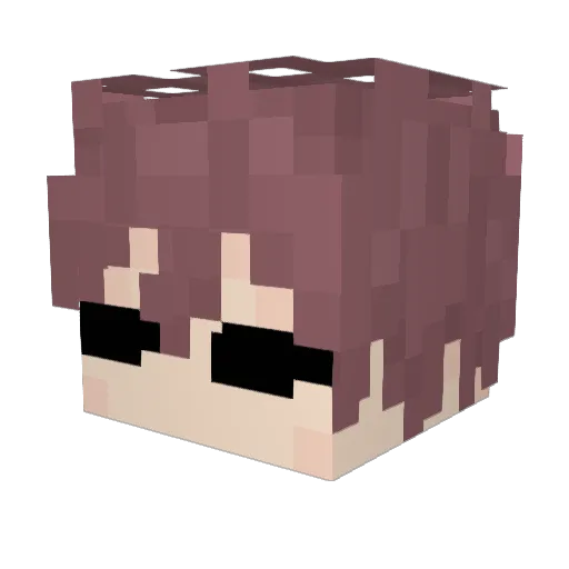 Kitsune_I Minecraft avatar head, 3D render