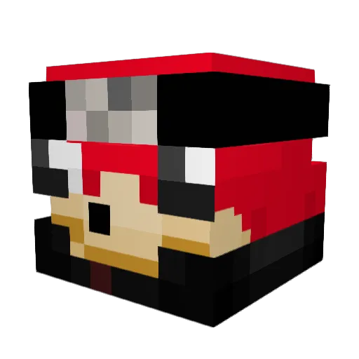 Kitsune_Lotus Minecraft avatar head, 3D render