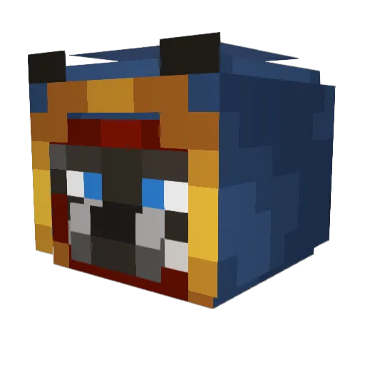 Kitsune_Master Minecraft avatar head, 3D render