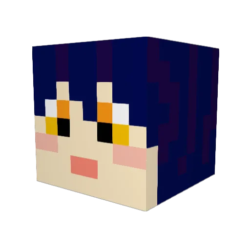 Kitsune_Onnanoko Minecraft avatar head, 3D render