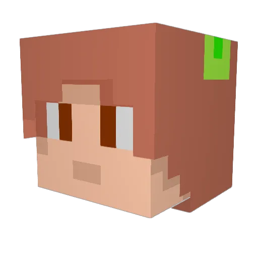 Kitsune_Wolf_Kit Minecraft avatar head, 3D render