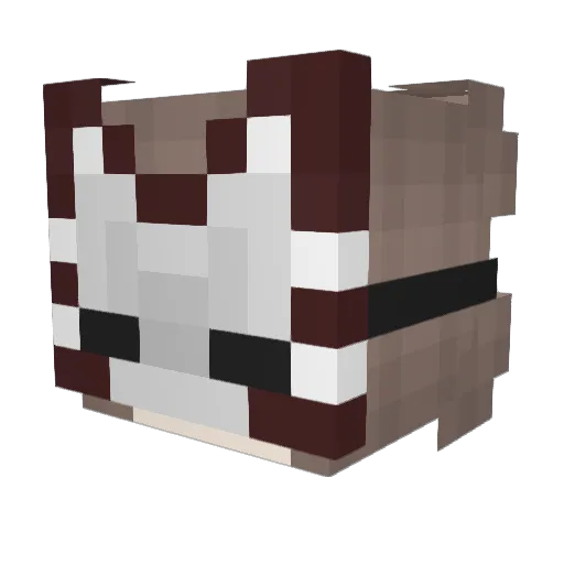 Kitsunee_ Minecraft avatar head, 3D render