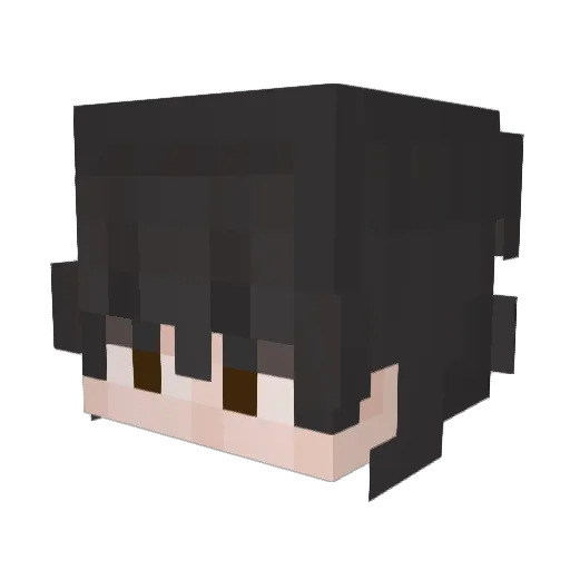 Kitsuyomi Minecraft avatar head, 3D render