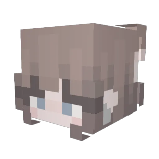 Kitsyne Minecraft avatar head, 3D render