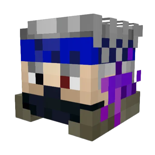 Kittaneh_ Minecraft avatar head, 3D render