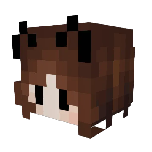 Kittanova Minecraft avatar head, 3D render