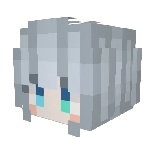 Kittcori Minecraft avatar head, 3D render