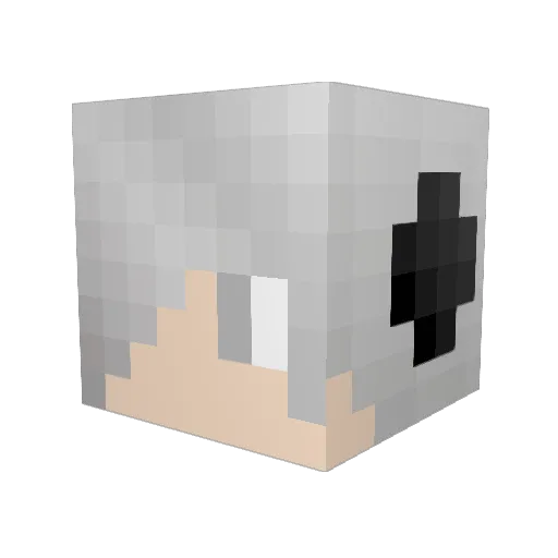 KittehChi Minecraft avatar head, 3D render