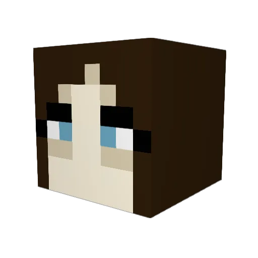Kittemi Minecraft avatar head, 3D render