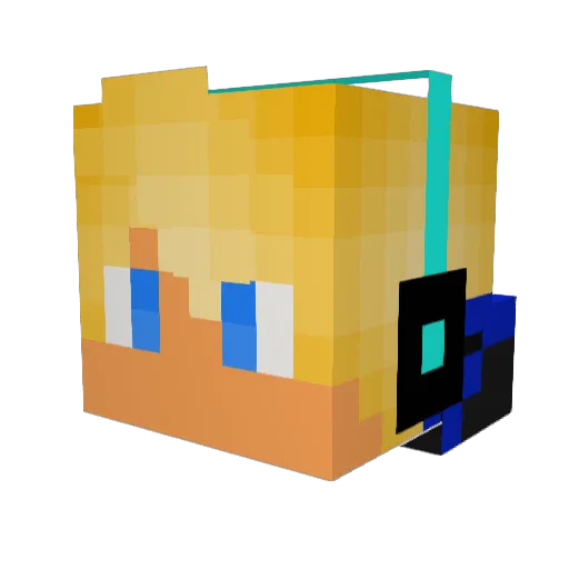 Kitten00000 Minecraft avatar head, 3D render