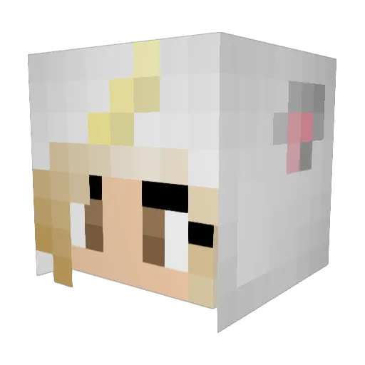 Kitten126 Minecraft avatar head, 3D render