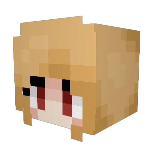Kitten248 Minecraft avatar head, 3D render