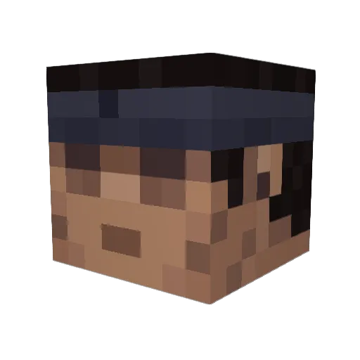 KittenAlchemist Minecraft avatar head, 3D render