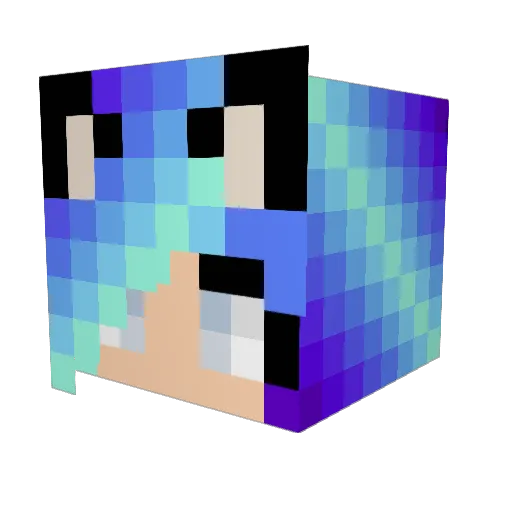 KittenBae Minecraft avatar head, 3D render