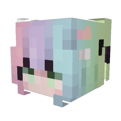 KittenHBunny Minecraft avatar head, 3D render