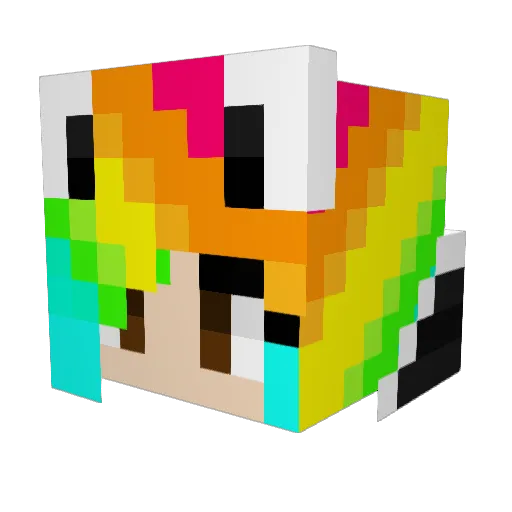 KittenNikky Minecraft avatar head, 3D render