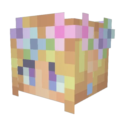 KittenPrincess0 Minecraft avatar head, 3D render