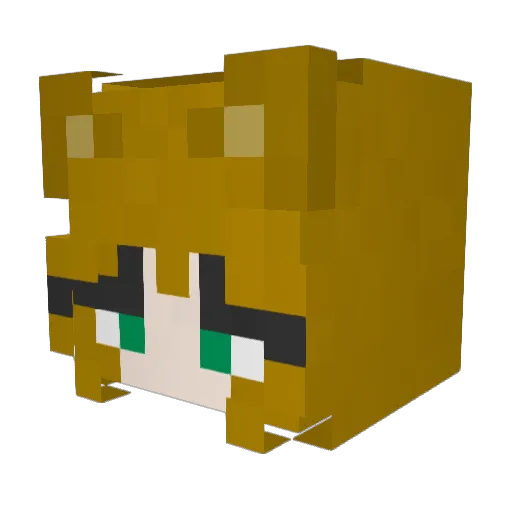 Kitten_Artist Minecraft avatar head, 3D render