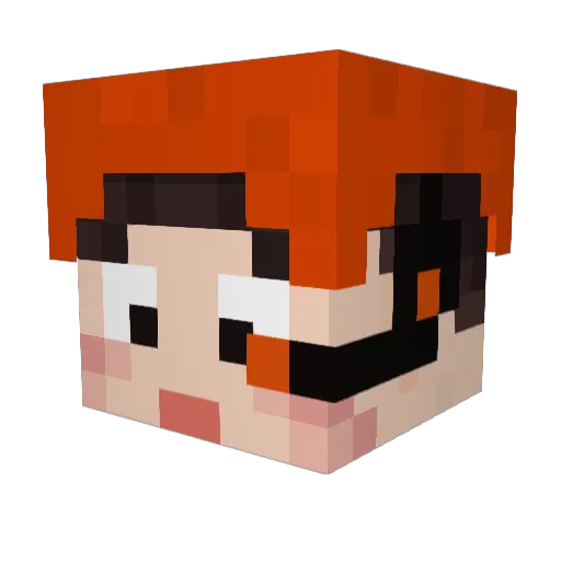 Kitten_latte Minecraft avatar head, 3D render